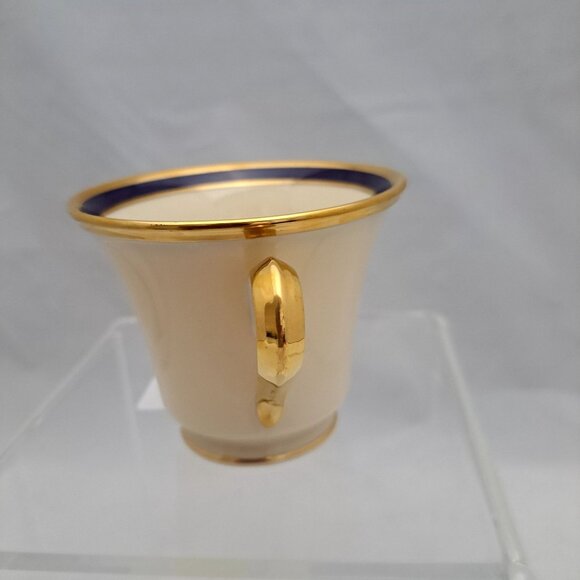 Lenox Blue Royale Ceramic Coffee Tea Cup Replacement Cream Gold Trim - Picture 7 of 9